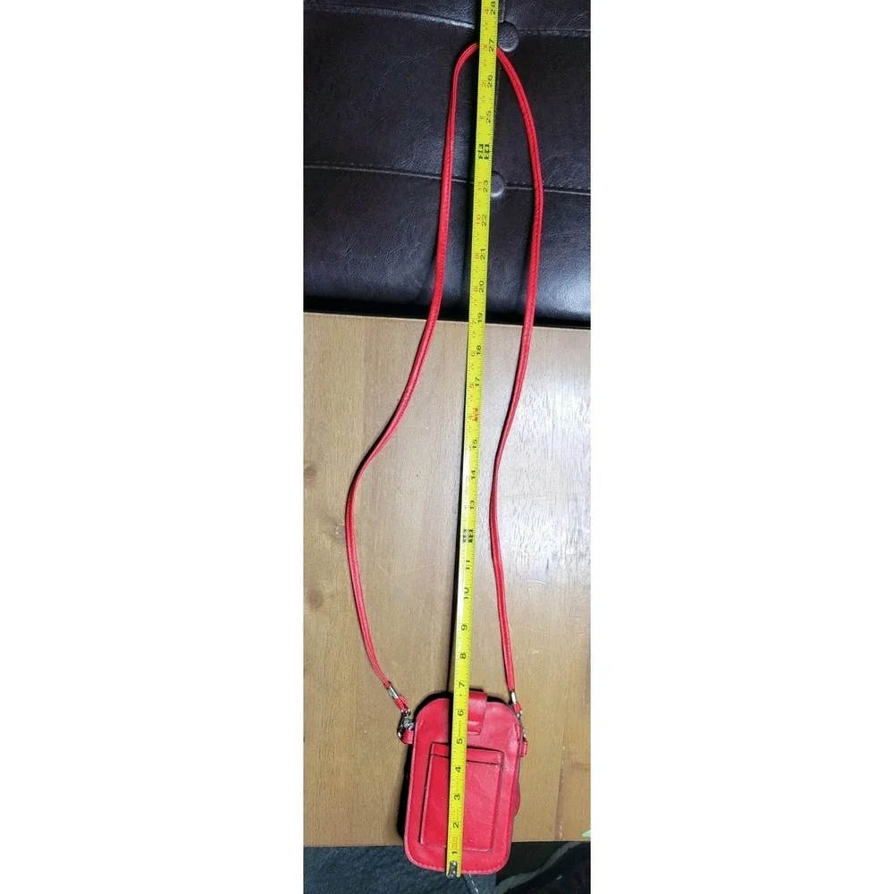 Red 3D Rose Floral Phone Crossbody Bag‎ Tech Pouch with Card Slot